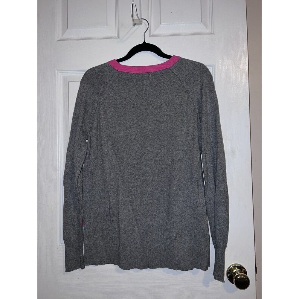 ZAKET & PLOVER Womens Cashmere Blend Multicolor Crewneck Pullover Sweater - Picture 6 of 7